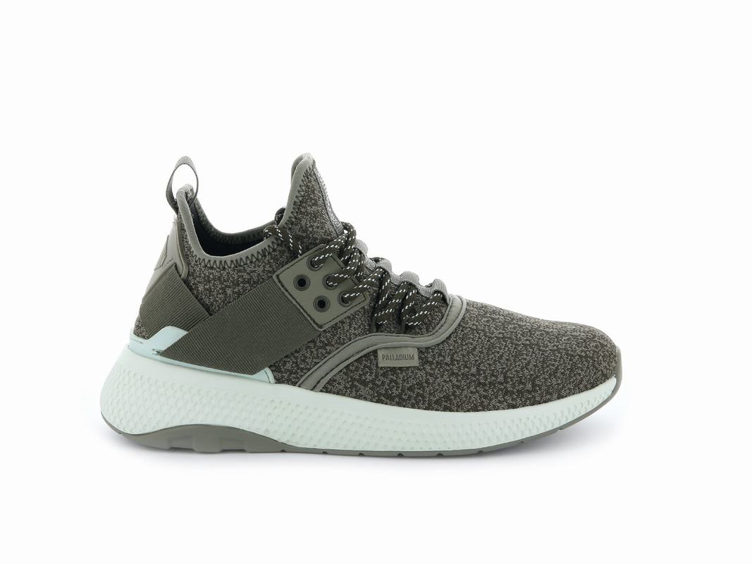 Palladium Ax_eon Lace Knit Damen Niedrige Sneaker Olivgrün ||026387-ERV||